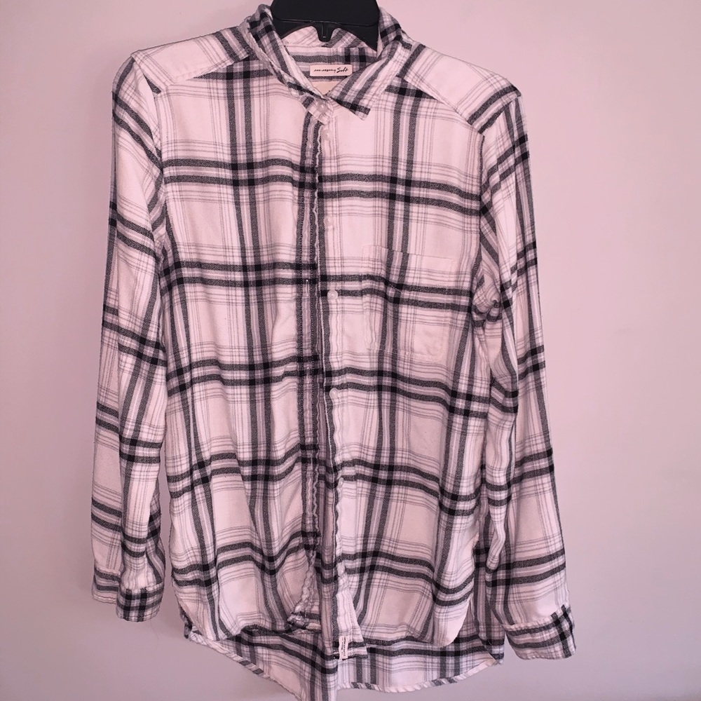 american eagle flannel size medium